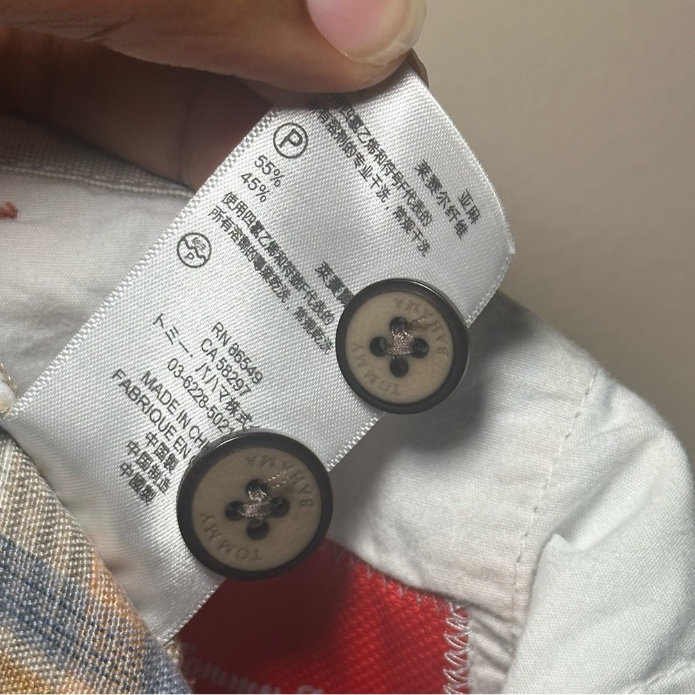 Tommy Bahama Linen Blend Summer Plaid Shorts Men’s 34 Casual Everyday Flat Front - Picture 14 of 14